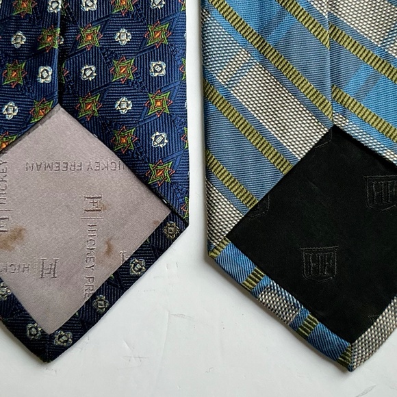 2 Hickey Freeman classy all silk ties made in England 🏴 - Picture 4 of 6